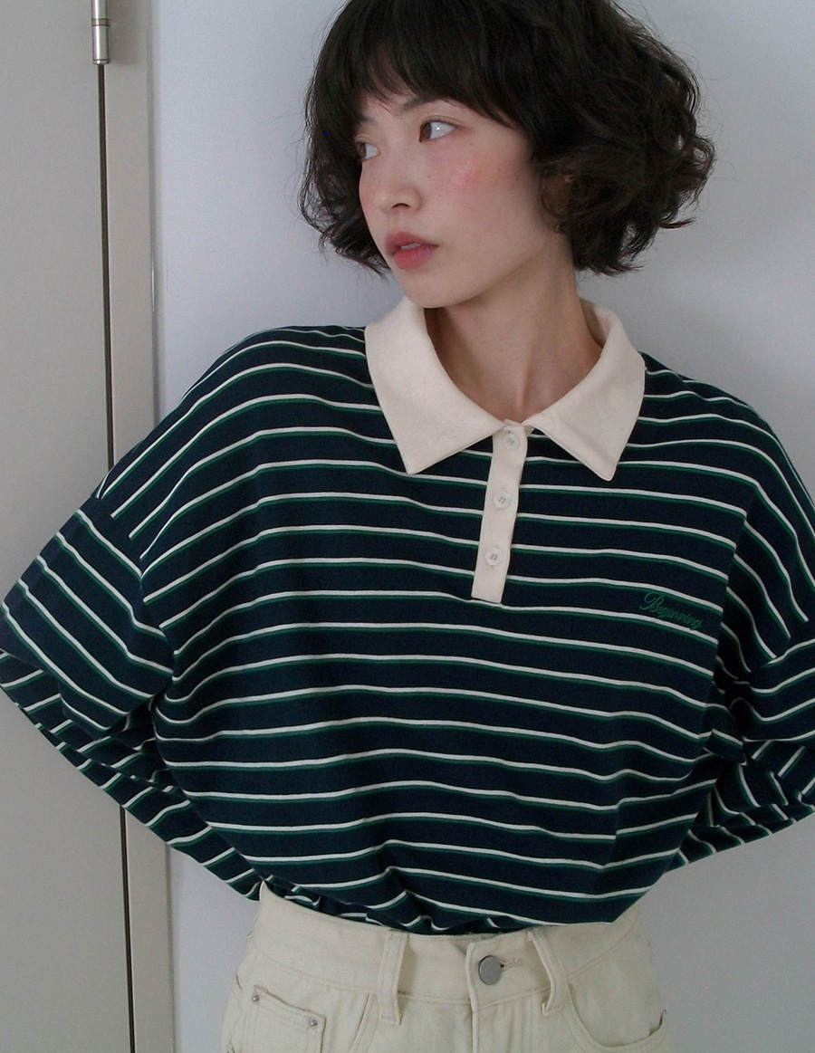 [MADE]Beginning 스트라이프 카라티 (2color) (기본티 티셔츠 살안타템 긴팔티 롱슬리브 스트라이프티 출근룩 여름 여름옷 여름긴팔) 상세 이미지 15