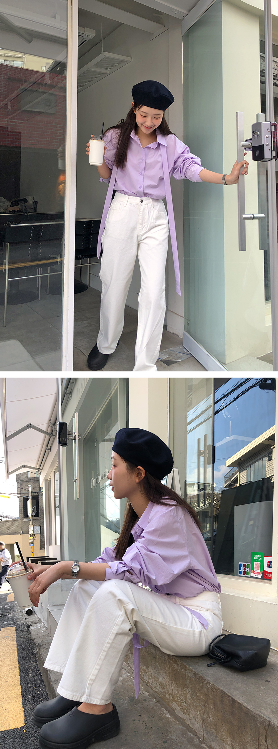 [1천장돌파][MADE]하이와이드 코튼팬츠 (2color) (바지 와이드바지 부츠컷 일자핏팬츠 세미와이드) 상세 이미지 48