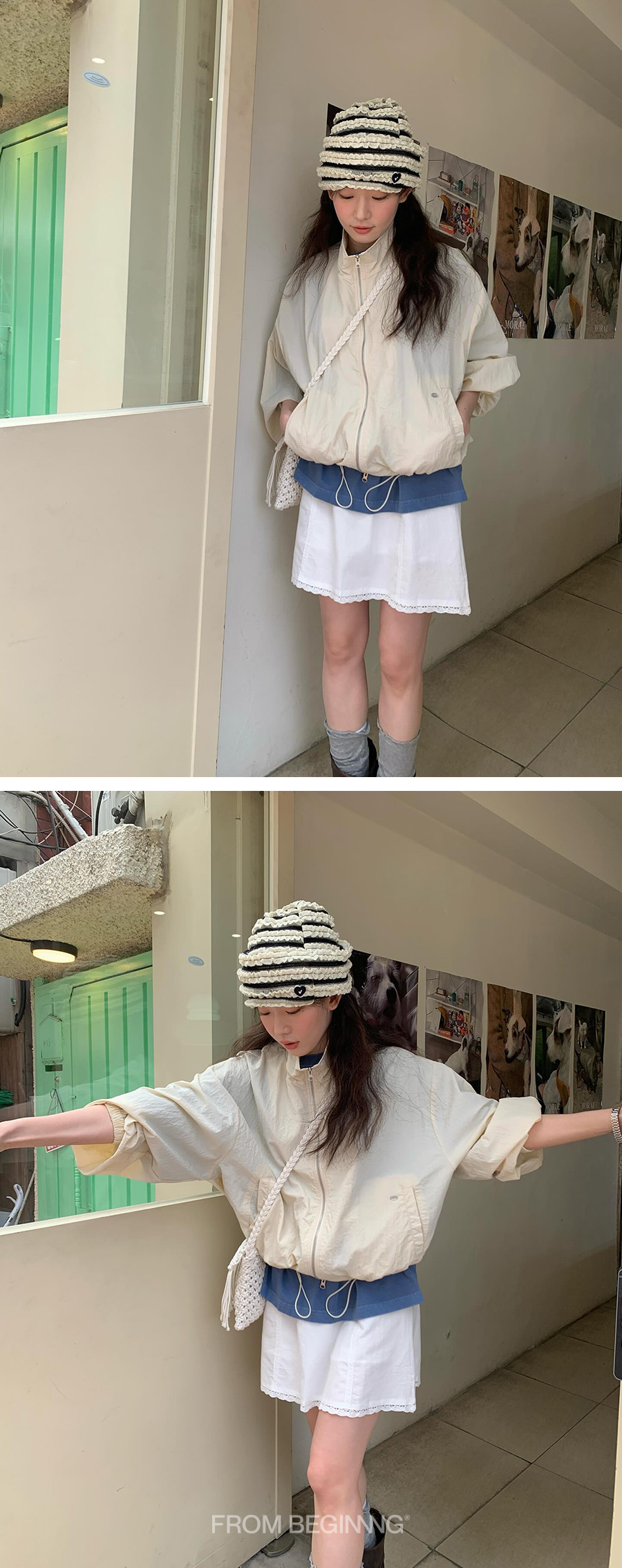 [1천장돌파][MADE]투웨이 아노락점퍼(컬러추가) (3color)(살안타템 여름 레이어드 바람막이 출근룩 아우터 점퍼 오피스룩 아노락 출근룩) 상세 이미지 38