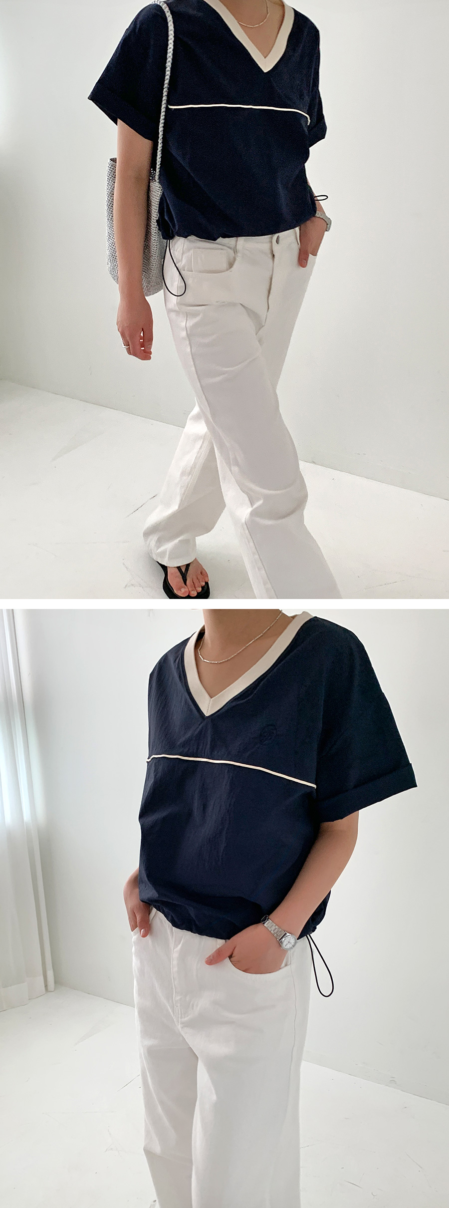 [1천장돌파][MADE]하이와이드 코튼팬츠 (2color) (바지 와이드바지 부츠컷 일자핏팬츠 세미와이드) 상세 이미지 16