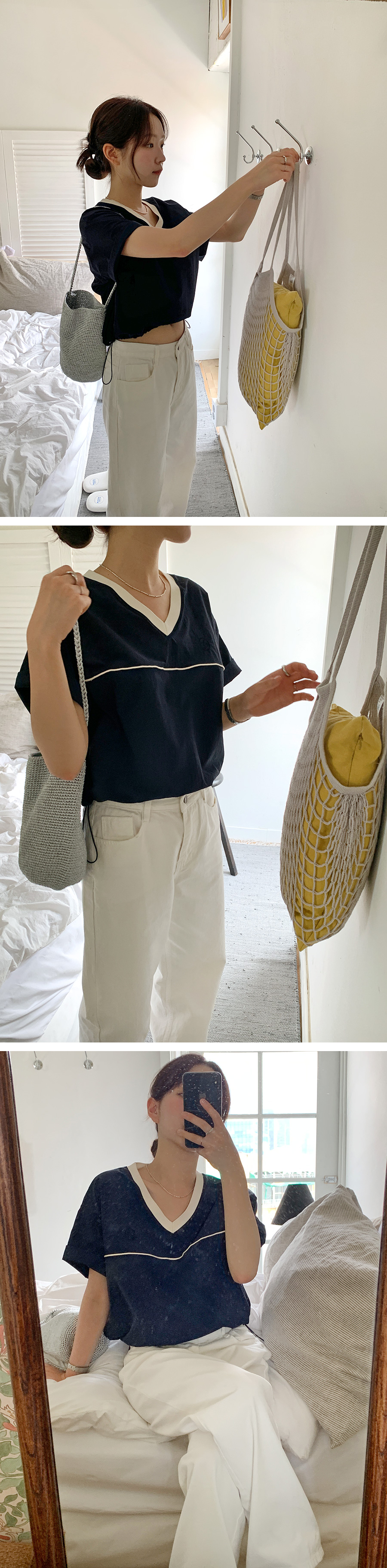 [1천장돌파][MADE]하이와이드 코튼팬츠 (2color) (바지 와이드바지 부츠컷 일자핏팬츠 세미와이드) 상세 이미지 20