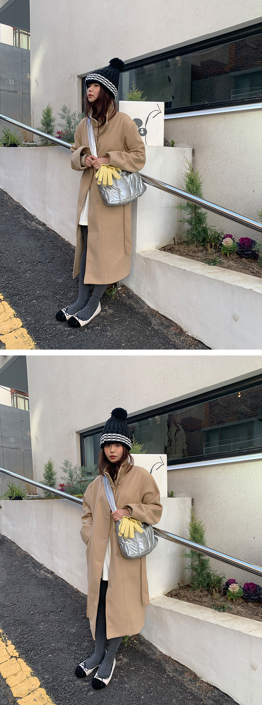세이든 하이넥 울 롱 코트 (2color) (하객룩 코트 롱코트 겨울하객룩 하객 연말룩 출근룩 오피스룩 빈티지 울코트) 상세 이미지 7