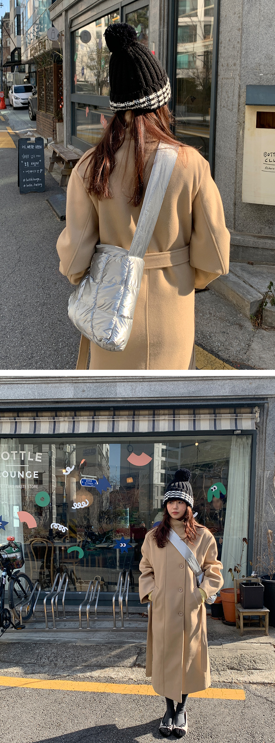 세이든 하이넥 울 롱 코트 (2color) (하객룩 코트 롱코트 겨울하객룩 하객 연말룩 출근룩 오피스룩 빈티지 울코트) 상세 이미지 8