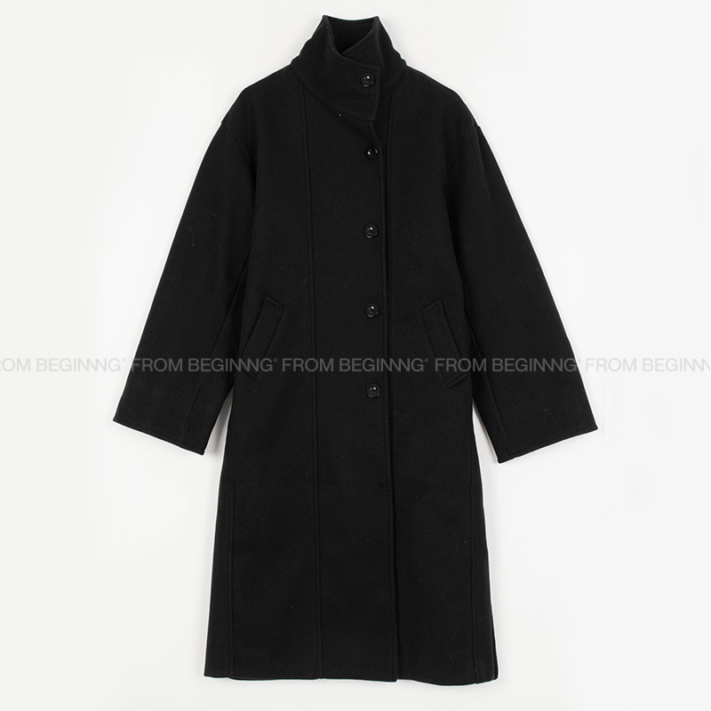 세이든 하이넥 울 롱 코트 (2color) (하객룩 코트 롱코트 겨울하객룩 하객 연말룩 출근룩 오피스룩 빈티지 울코트) 상세 이미지 10