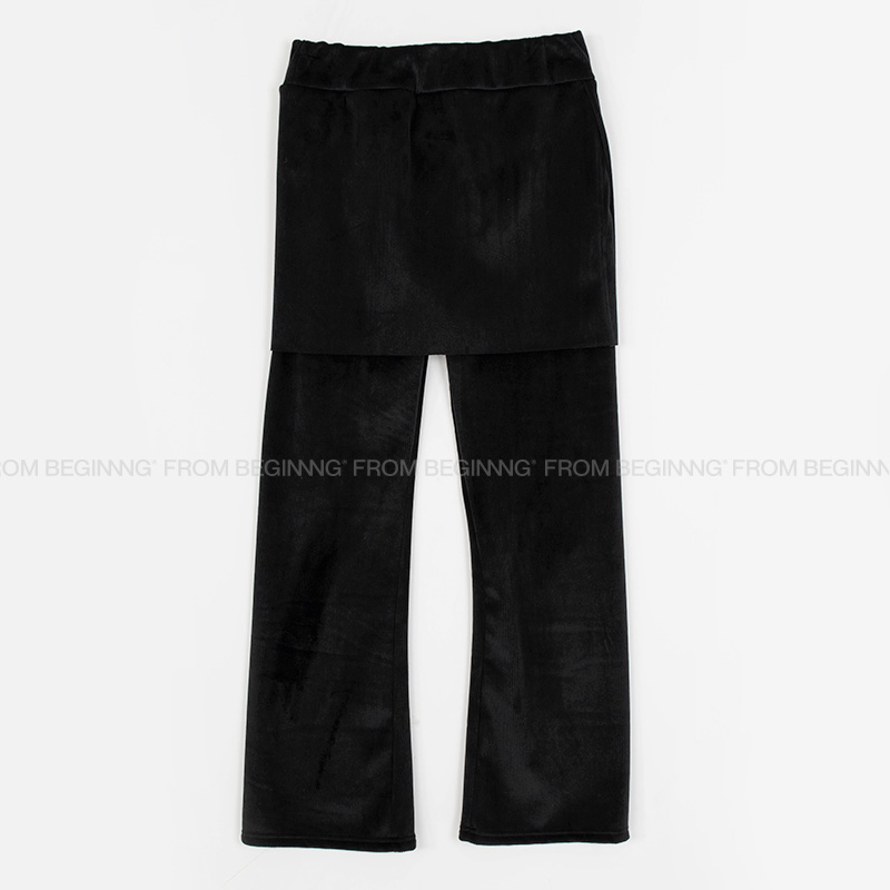 미셸 골지 스커트팬츠 (3color) (레이어드 바지 스커트팬츠 팬츠 겨울바지 레이어드치마바지 슬림핏 레이어드팬츠 꾸안꾸 와이드) 상세 이미지 11