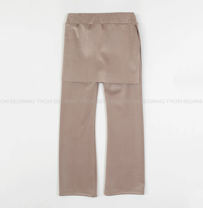 미셸 골지 스커트팬츠 (3color) (레이어드 바지 스커트팬츠 팬츠 겨울바지 레이어드치마바지 슬림핏 레이어드팬츠 꾸안꾸 와이드) 상세 이미지 16