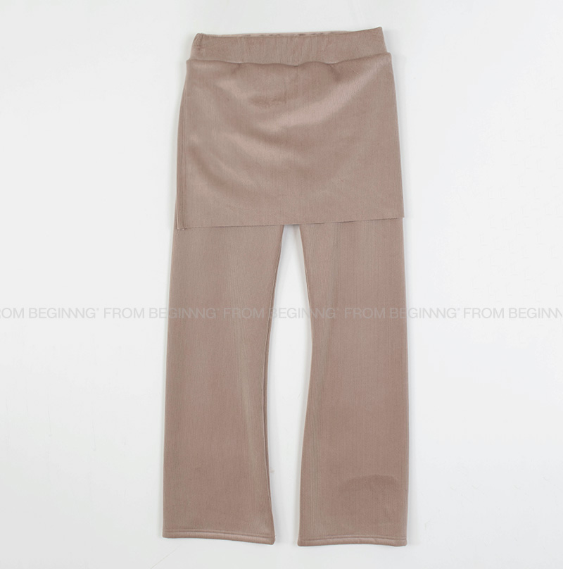미셸 골지 스커트팬츠 (3color) (레이어드 바지 스커트팬츠 팬츠 겨울바지 레이어드치마바지 슬림핏 레이어드팬츠 꾸안꾸 와이드) 상세 이미지 17