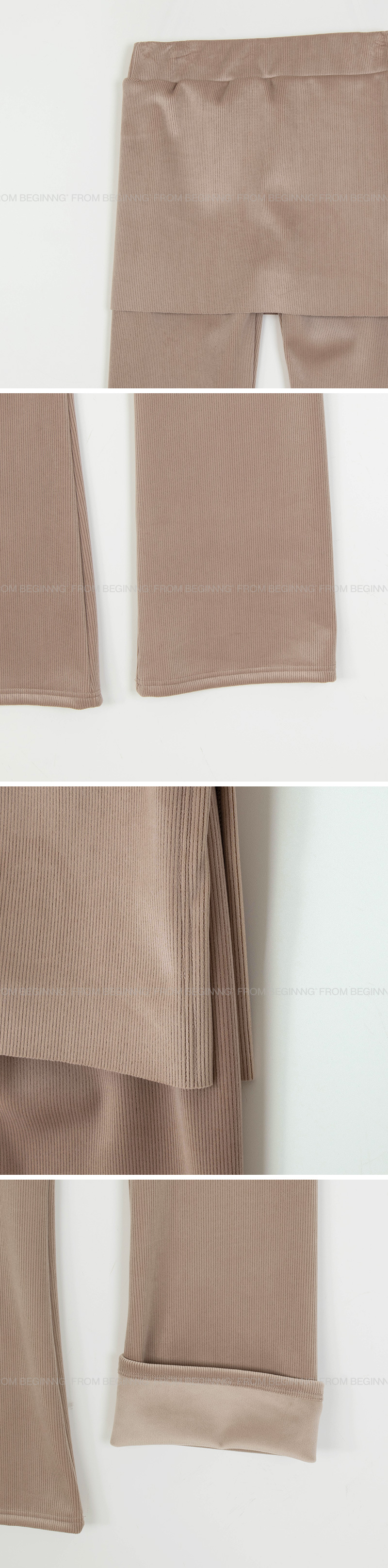 미셸 골지 스커트팬츠 (3color) (레이어드 바지 스커트팬츠 팬츠 겨울바지 레이어드치마바지 슬림핏 레이어드팬츠 꾸안꾸 와이드) 상세 이미지 19