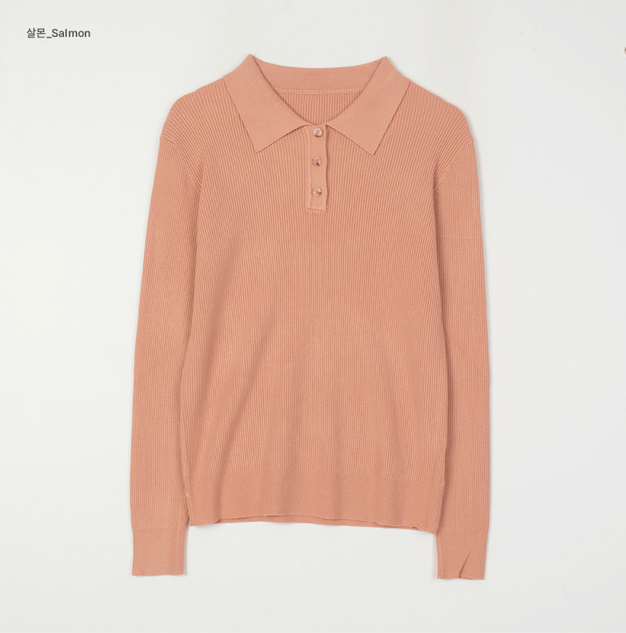 리오 버튼 카라 니트 (11color) (니트 브이넥니트 카라티 카라니트 오버핏니트 루즈핏니트 상의 빈티지 꾸안꾸) 상세 이미지 21