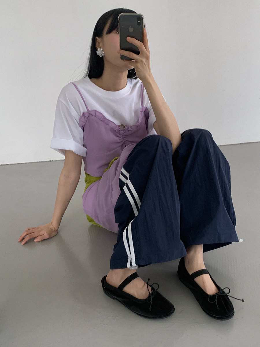 시몬 밴딩 투웨이 트랙 팬츠 (6color) (여름바지 바지 와이드팬츠 휴양지룩 휴양지 살안타템 출근룩 밴딩팬츠 여름 여름옷) 상세 이미지 26