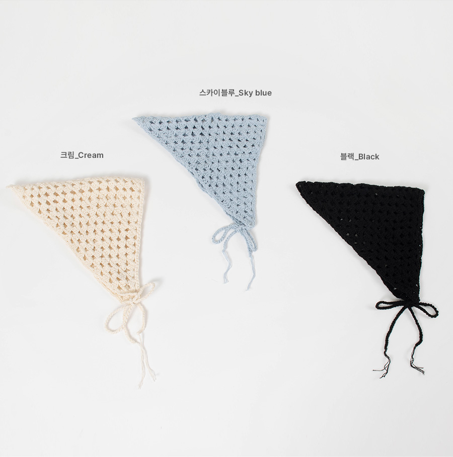 크로셰 헤어커치프 (3color) 상세 이미지 9