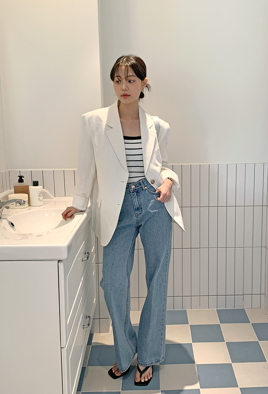 [단독] [3만장돌파][MADE]스토리 세미부츠컷데님팬츠(롱VER추가) (4color) 데님 데님팬츠 청바지 바지 부츠컷 부츠컷데님 세미부츠컷 세미부츠컷데님 여름바지 연청바지 상세 이미지 37