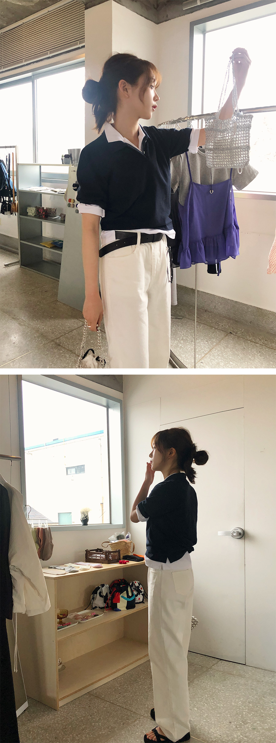 [1천장돌파][MADE]하이와이드 코튼팬츠 (2color) (바지 와이드바지 부츠컷 일자핏팬츠 세미와이드) 상세 이미지 34