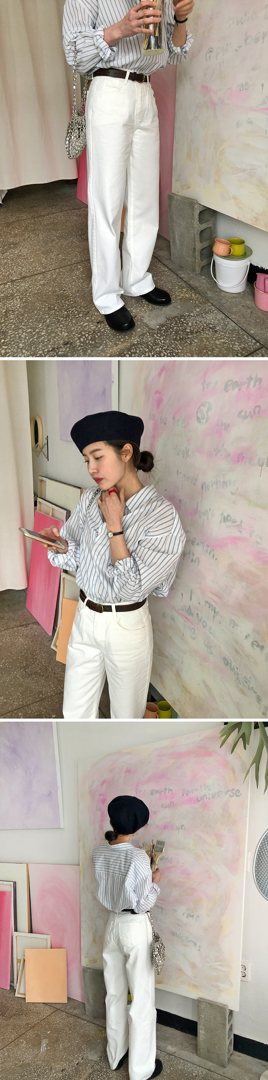 [1천장돌파][MADE]하이와이드 코튼팬츠 (2color) (바지 와이드바지 부츠컷 일자핏팬츠 세미와이드) 상세 이미지 81