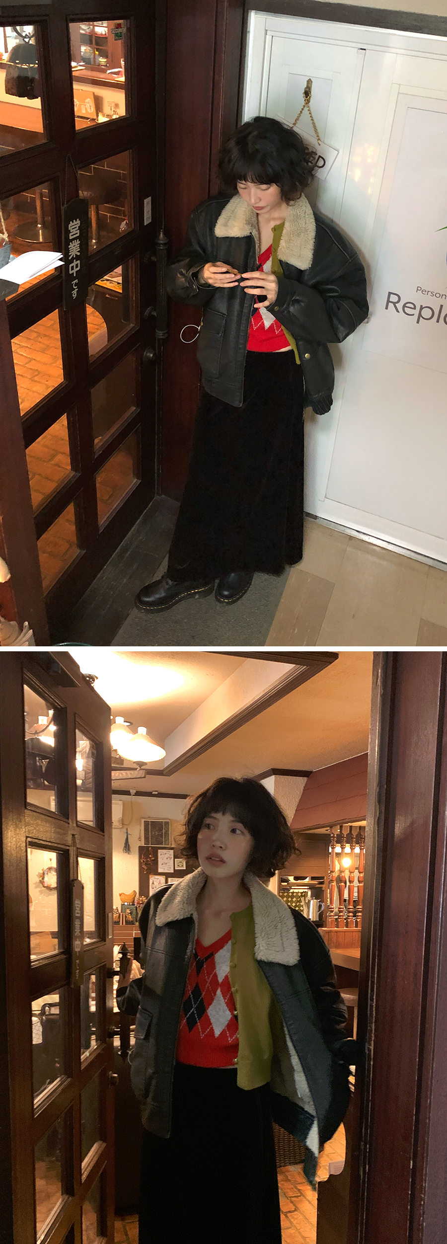 라운드 커버버튼 니트 가디건 (4color)(가디건,니트가디건,라운드가디건,올리브가디건) 상세 이미지 5