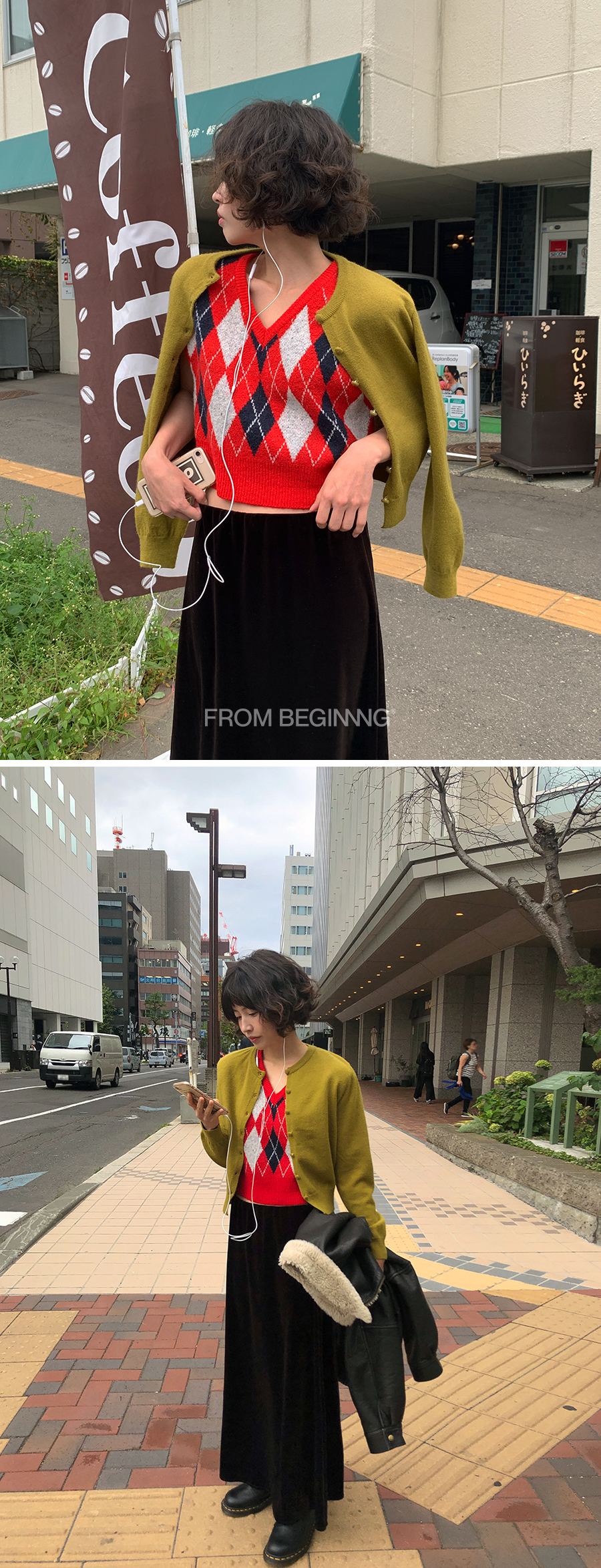 라운드 커버버튼 니트 가디건 (4color)(가디건,니트가디건,라운드가디건,올리브가디건) 상세 이미지 9