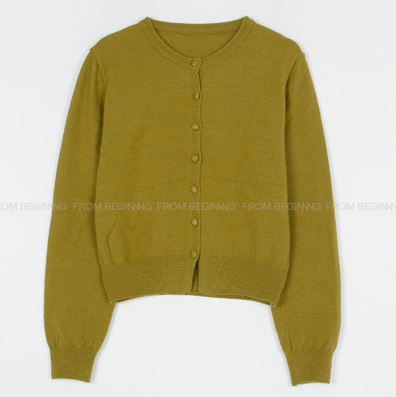 라운드 커버버튼 니트 가디건 (4color)(가디건,니트가디건,라운드가디건,올리브가디건) 상세 이미지 11