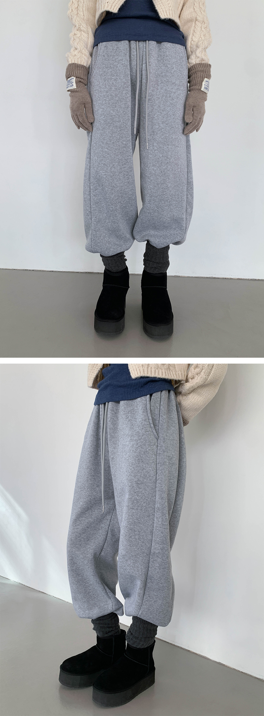 [단독] 포키 기모 밴딩 조거 팬츠 (3color)겨울바지 기모 기모바지 기모조거 기모조거팬츠 기모트레이닝 기모트레이닝팬츠 기모팬츠 바지 밴딩팬츠 조거 조거팬츠 트레이닝팬츠 상세 이미지 12