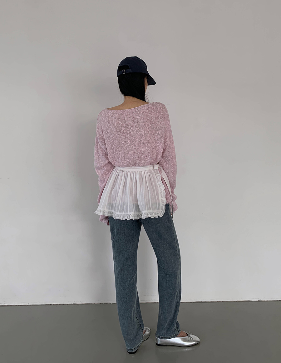 파일라 히든밴딩 스트레이트 데님 팬츠 (살안타템 여름 청바지 바지 밴딩팬츠 출근룩 데님 팬츠 빈티지 스트레이트데님) 상세 이미지 6