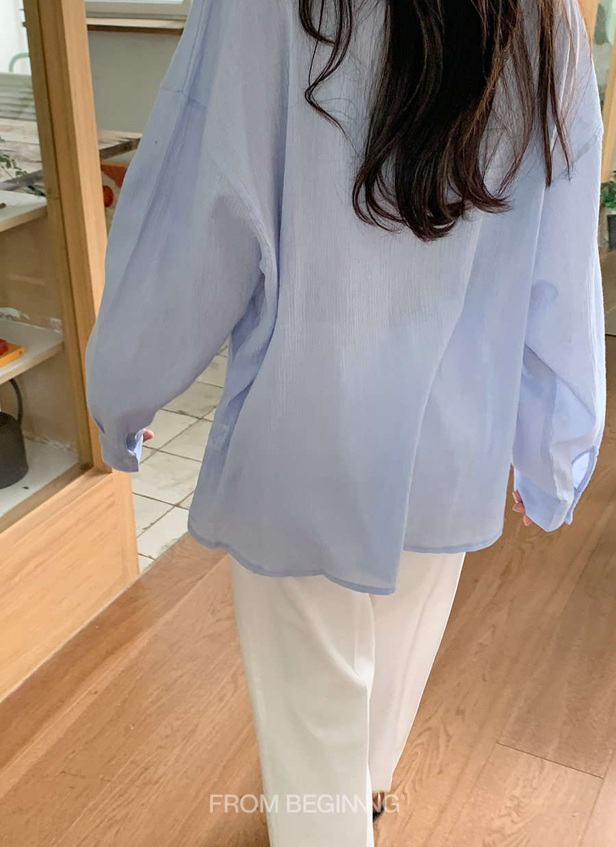 [5천장돌파]다이브 거즈코튼박시셔츠 (4color) (살안타템 여름 셔츠 오버핏셔츠 휴양지 휴양지룩 출근룩 여름셔츠 오피스룩 박시셔츠) 상세 이미지 15