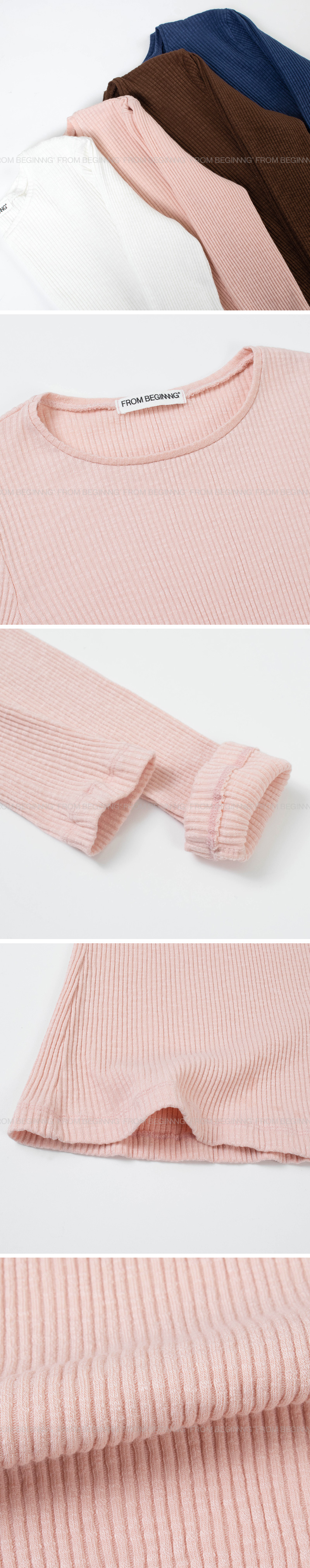[여리핏/롱슬리브][3천장돌파][MADE]멜로우 슬림골지라운드 티 (4color) (긴팔티,기본티,티셔츠,레이어드티,긴팔티셔츠,니트,봄니트,하객룩) 상세 이미지 53