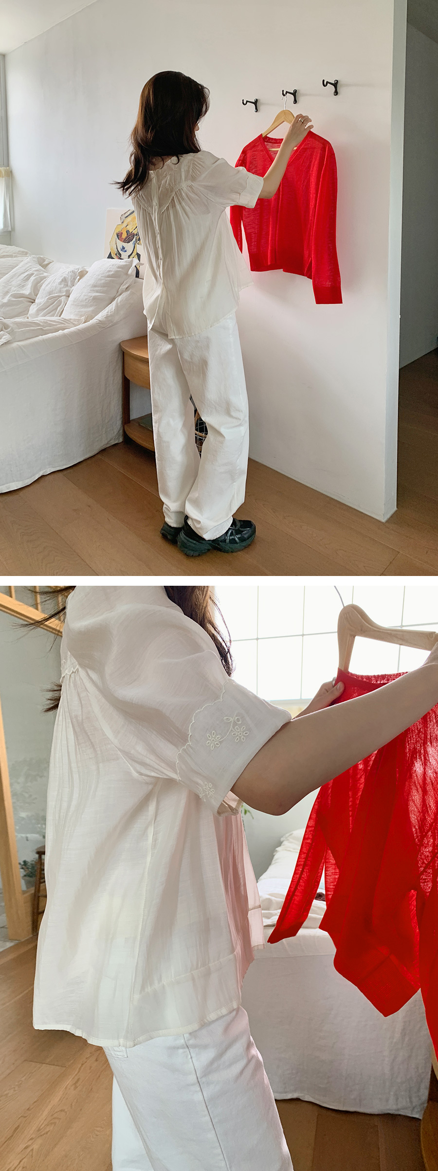 [1천장돌파][MADE]하이와이드 코튼팬츠 (2color) (바지 와이드바지 부츠컷 일자핏팬츠 세미와이드) 상세 이미지 51