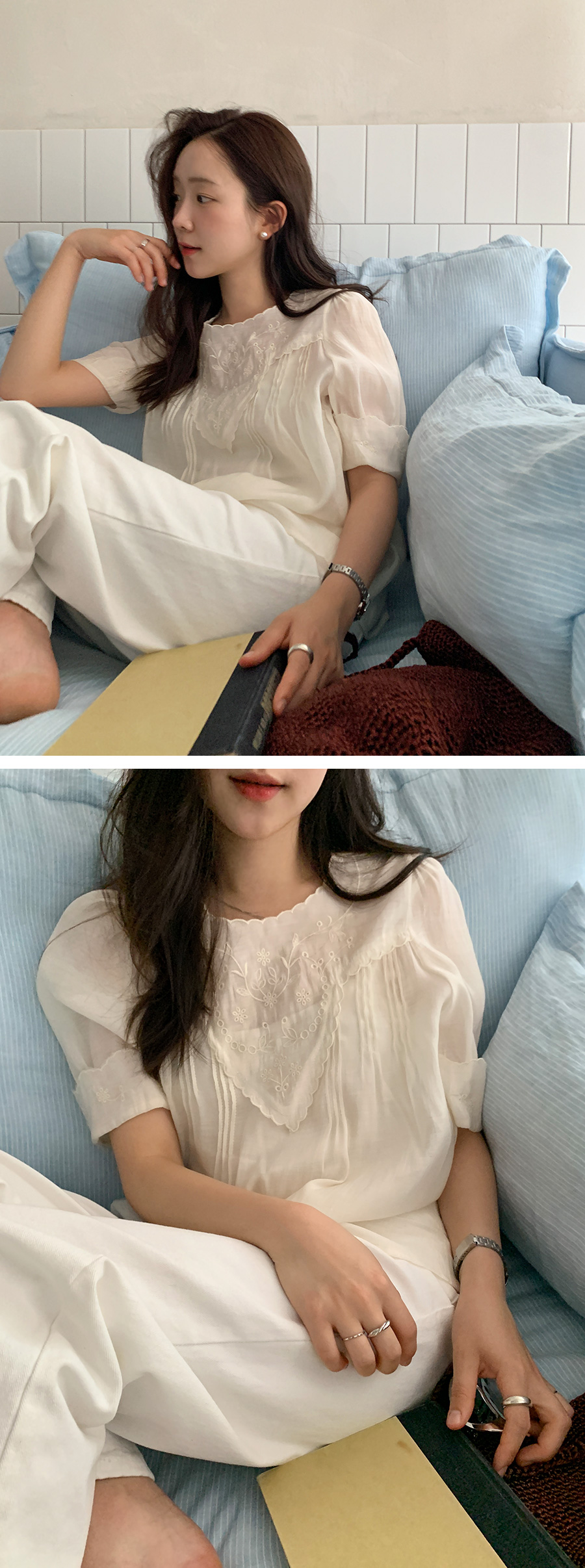 [1천장돌파][MADE]하이와이드 코튼팬츠 (2color) (바지 와이드바지 부츠컷 일자핏팬츠 세미와이드) 상세 이미지 52