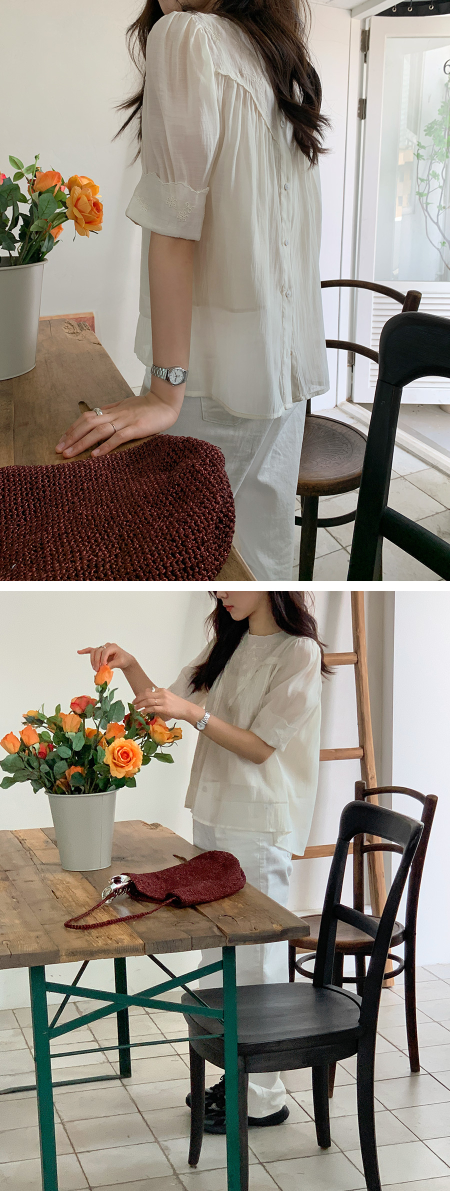[1천장돌파][MADE]하이와이드 코튼팬츠 (2color) (바지 와이드바지 부츠컷 일자핏팬츠 세미와이드) 상세 이미지 54