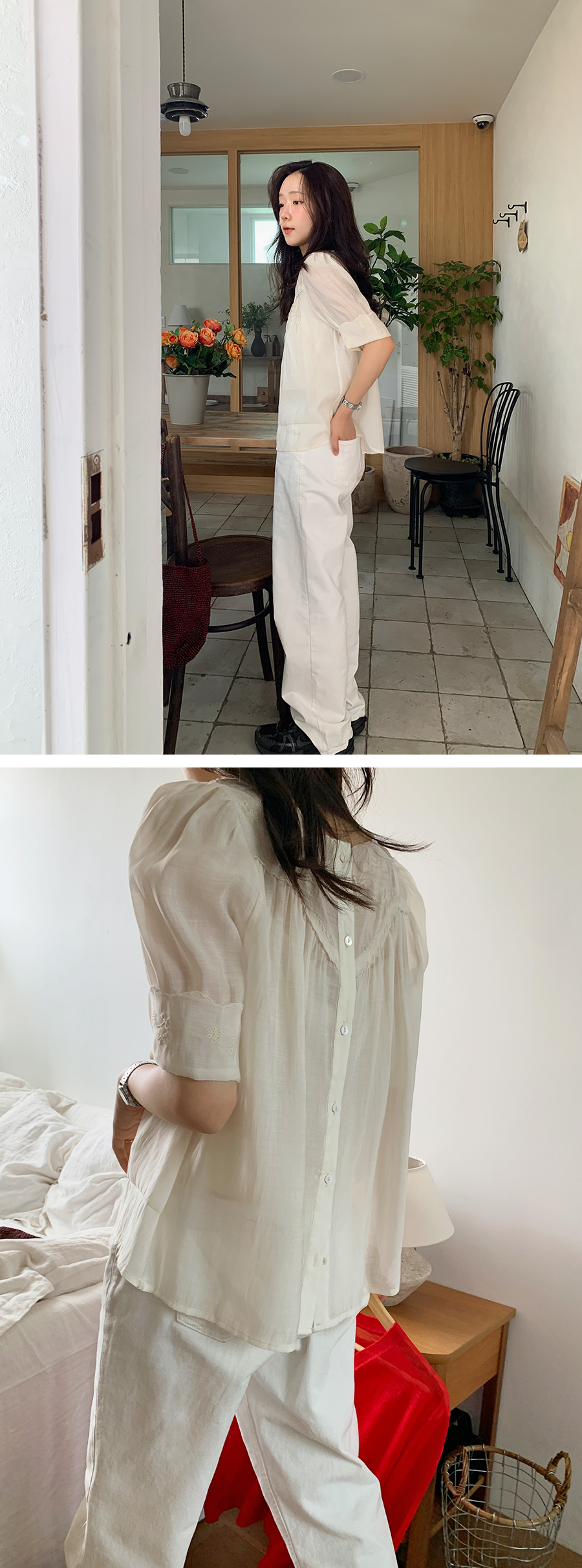 [1천장돌파][MADE]하이와이드 코튼팬츠 (2color) (바지 와이드바지 부츠컷 일자핏팬츠 세미와이드) 상세 이미지 58