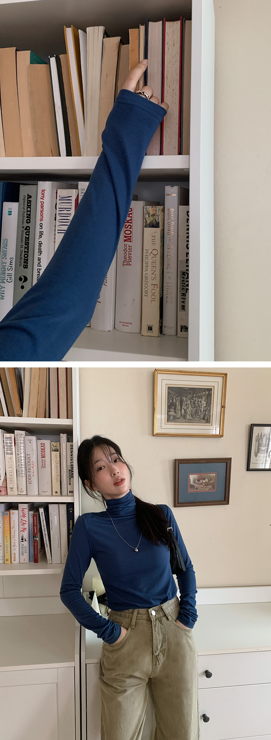 [MADE]소프트 기모폴라티(슬림VER.) (6color) 기모티셔츠 기본티 긴팔이너티 레이어드티 목티 목폴라티 이너목폴라 이너티 폴라 폴라티 겨울하객룩 레이어드 목폴라 하객룩 상세 이미지 16
