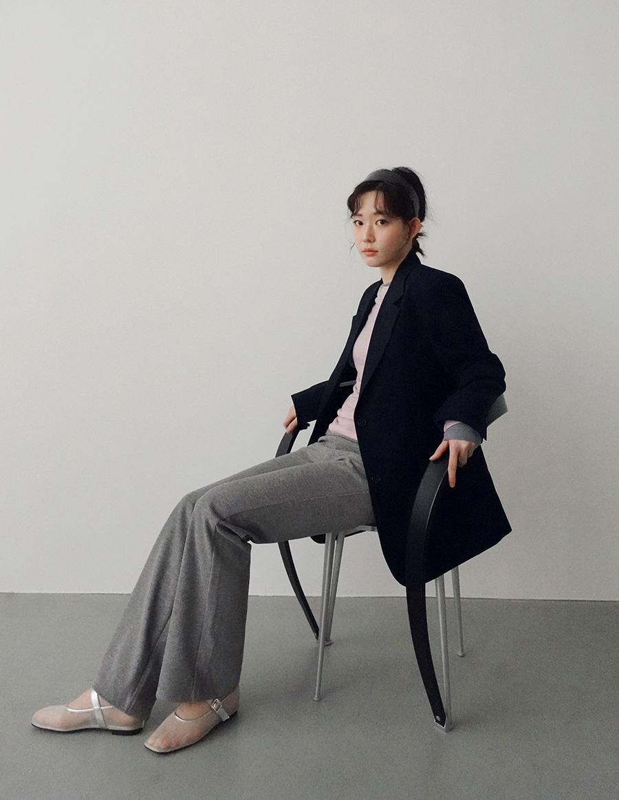 골지 랩 스커트 밴딩팬츠 (2color) (레이어드 바지 와이드팬츠 스커트팬츠 팬츠 밴딩팬츠 랩스커트팬츠 여리핏 레이어드팬츠 레이어드치마바지) 상세 이미지 20